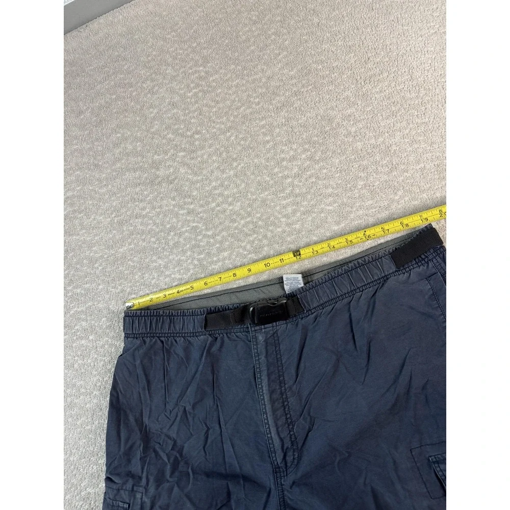 Old Navy‎ Shorts Mens Large Navy Army Cargo Hiking Belted Elastic Waist Pockets